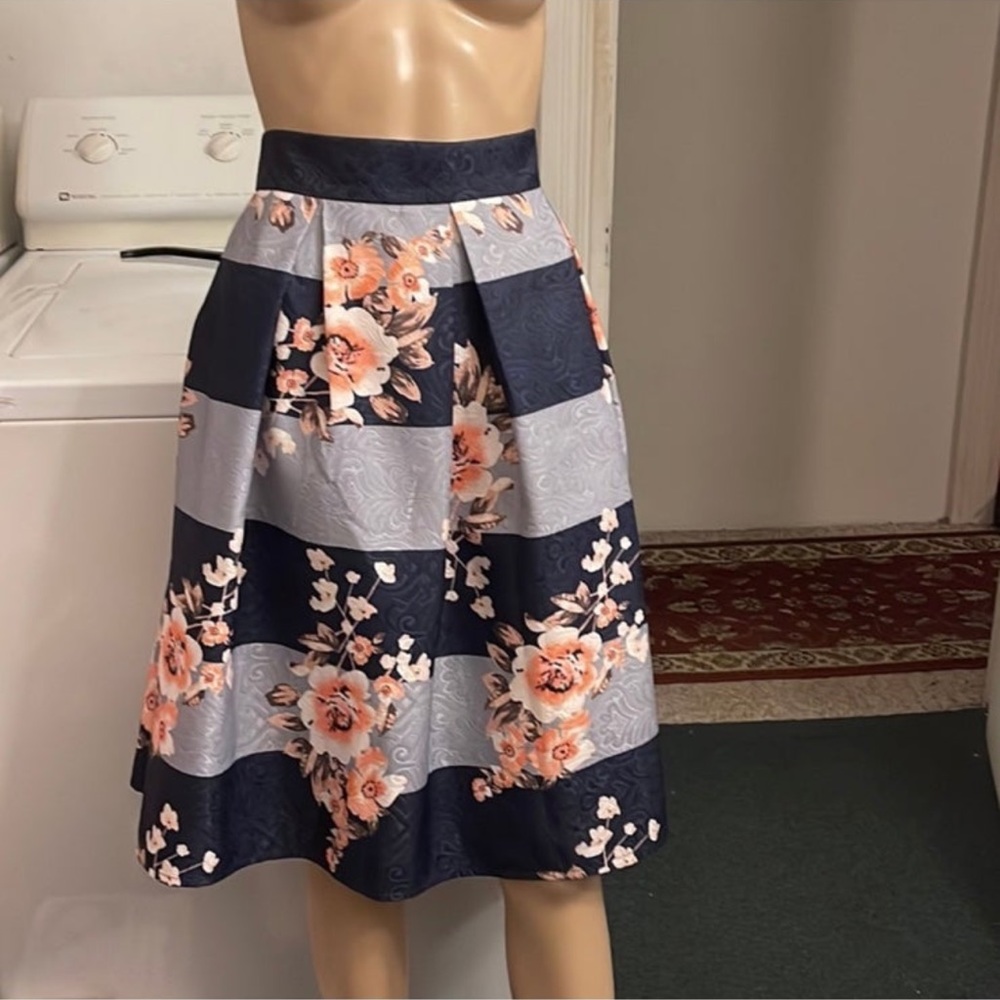 New Striped and Floral Skirt